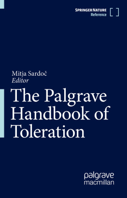 Mitja Sardoč - The Palgrave Handbook of Toleration