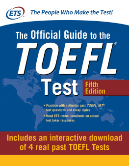 Educational Testing Service - The Official Guide to the TOEFL Test with DVD-ROM, Fifth Edition