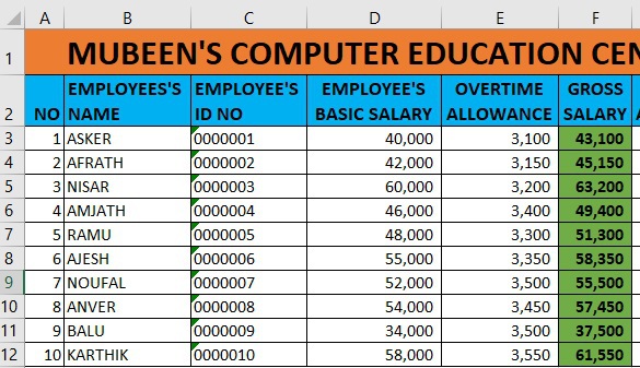 Net Salary Calculation Step -01 Use Deduction - Sign Select the Cell Which - photo 7