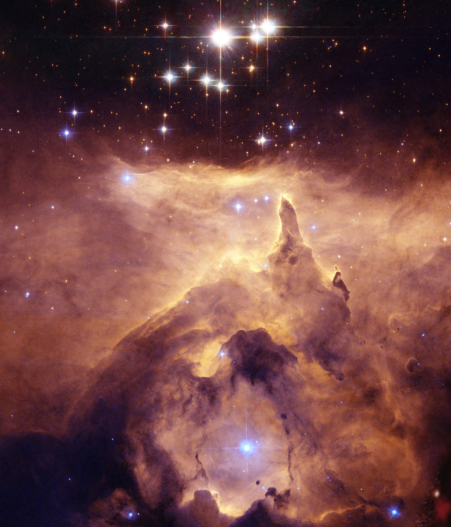 The small open star cluster Pismis 24 lies in the core of the large emission - photo 6