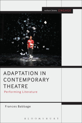 Frances Babbage - Adaptation in Contemporary Theatre