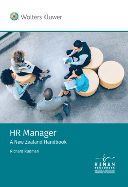 Richard Stanley Rudman HR manager : a New Zealand handbook