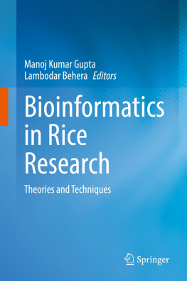 Manoj Kumar Gupta (editor) - Bioinformatics in Rice Research: Theories and Techniques