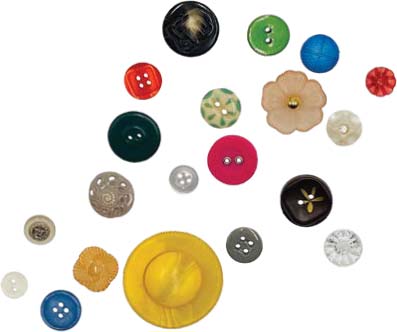 Plastic buttons come in traditional shapes and sizes as well as in novelty - photo 7