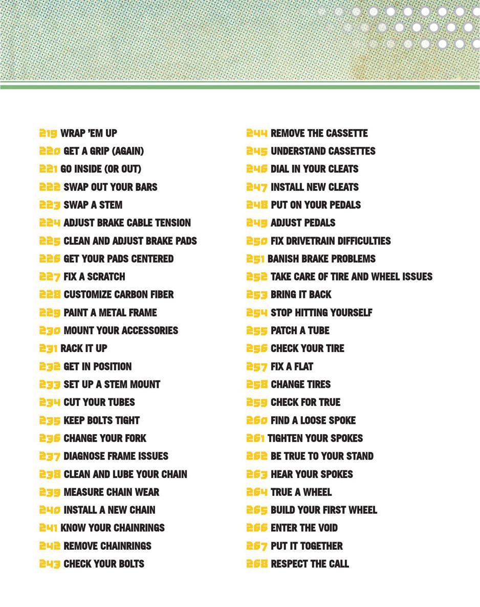 Total Bicycling Manual 268 Tips for Two-Wheeled Fun - photo 11