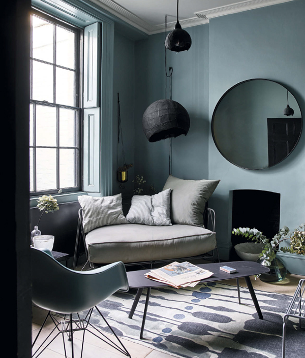 STRESS BUSTERS The muted blue tones of this Georgian living room instil an - photo 7