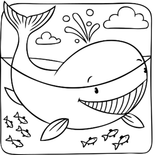 Whale Paint the picture on the left and complete the words below Kha - photo 11