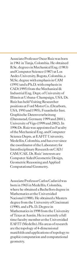 RUIZ Oscar Y CADAVID Carlos Geometric functions in computer aided geometric design