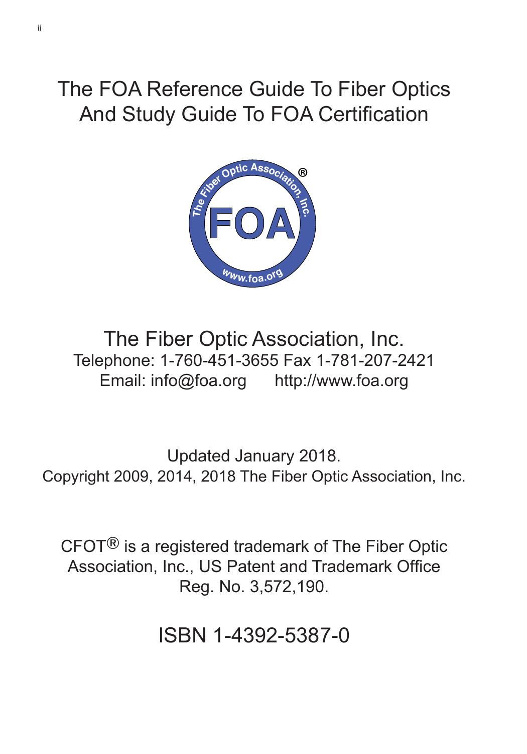 ii The FOA Reference Guide To Fiber Optics And Study Guide To FOA - photo 2