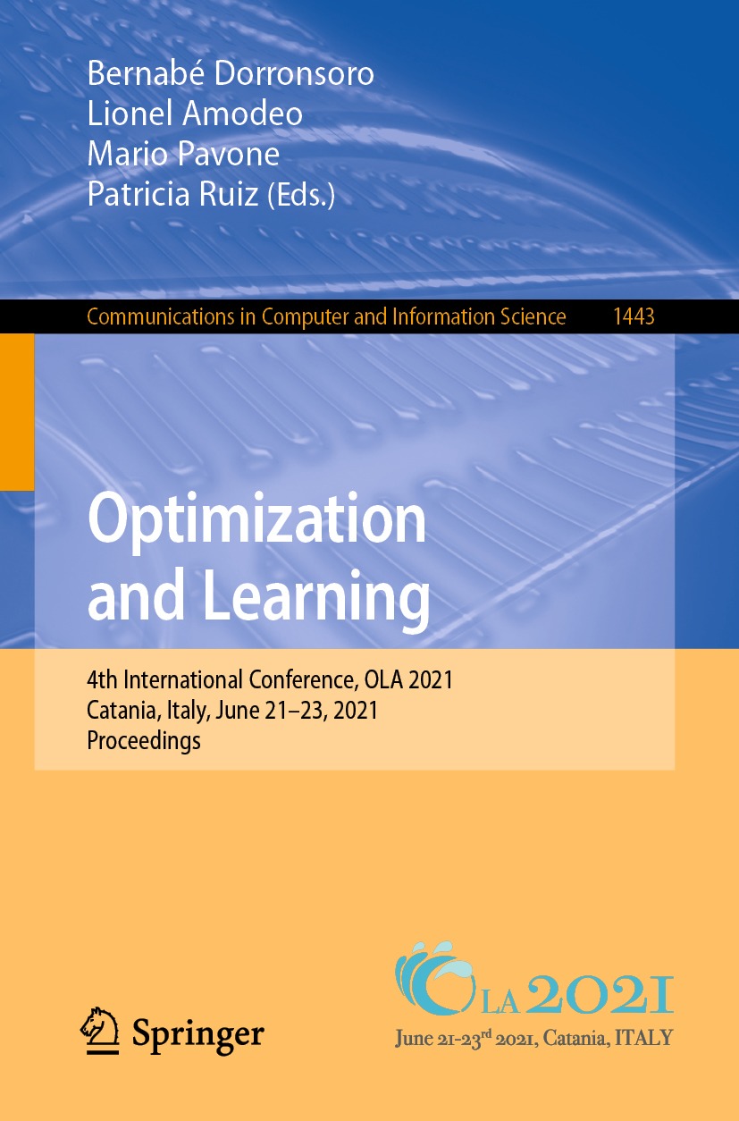 Book cover of Optimization and Learning Volume 1443 Communications in - photo 1