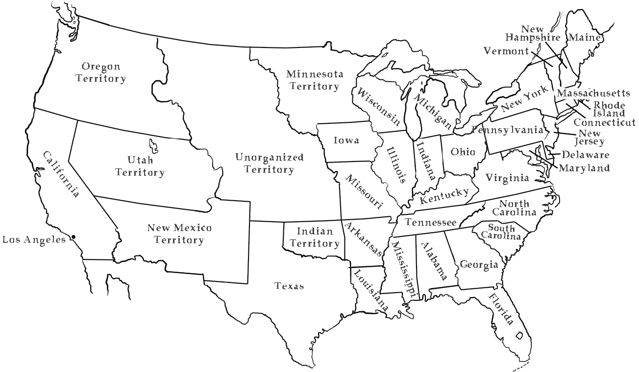 United States in 1850 Most of the newcomers settled in the northern part of the - photo 10