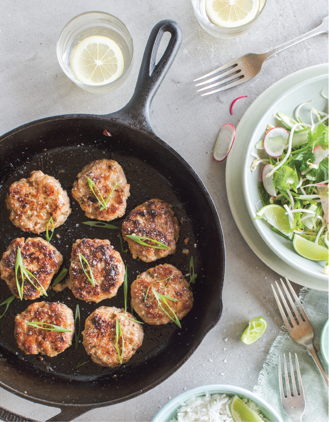 THAI PORK PATTIES WITH COCONUT RICE AND CUCUMBER RADISH SALAD Serves 45 ready - photo 12