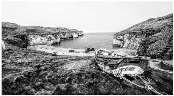 North Landing Flamborough BLACK WHITE BY THE SEA PHOTOGRAPH 10 North - photo 10