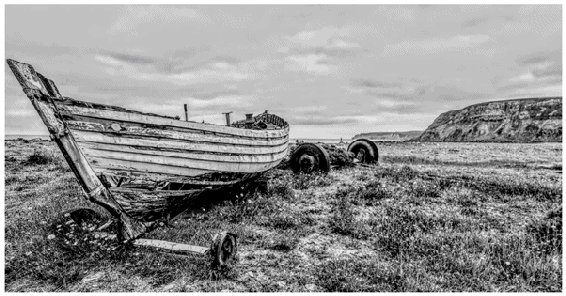 Port Mulgrave Abandoned port BLACK WHITE BY THE SEA PHOTOGRAPH 29 - photo 29