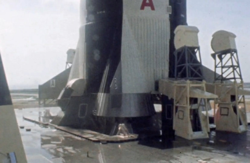 This is the first of five photos showing the base of the Saturn 5 rocket during - photo 6