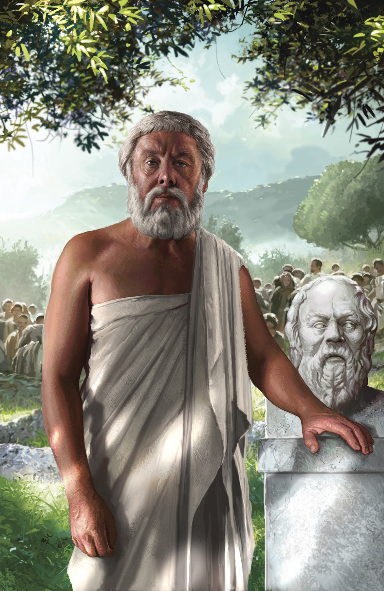 Plato standing by a bust of SocratesLayout of the Republic and opening scene - photo 5