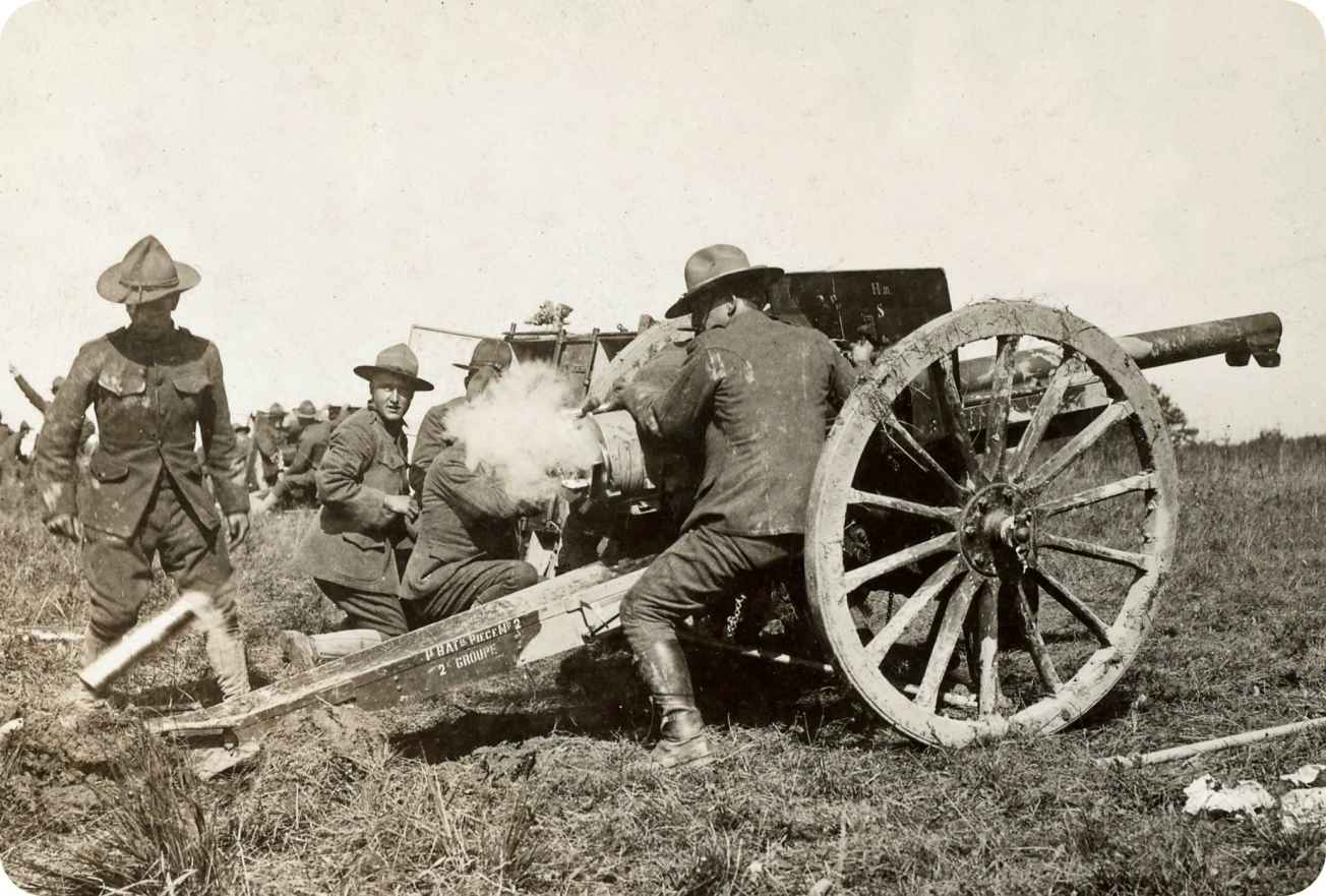 A 75 mm Gun M1897 just after firing Photo from US National Archives The - photo 1