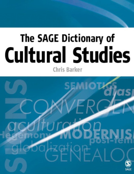 Dr Chris Barker - The SAGE Dictionary of Cultural Studies