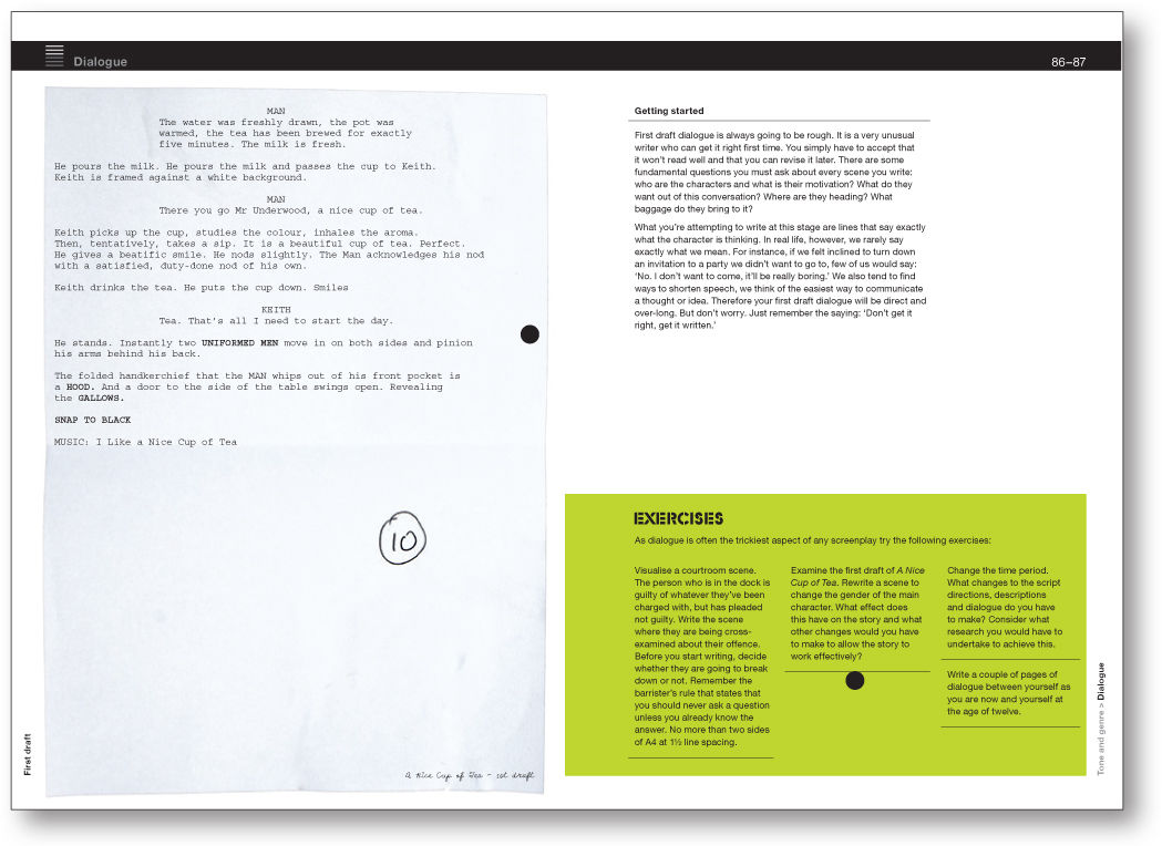 Three drafts of a sample script highlight the different stages of writing a - photo 10