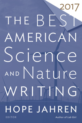 Hope Jahren - The Best American Science and Nature Writing 2017