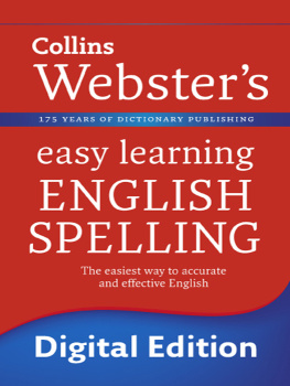 Lisa Sutherland Collins Websters easy learning English spelling