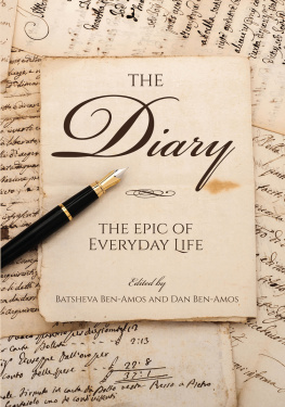 Batsheva Ben-Amos The Diary: The Epic of Everyday Life