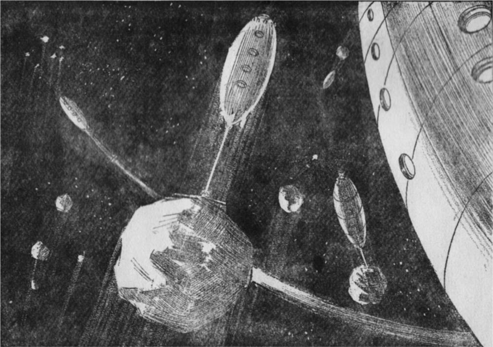 A vision of asteroid mining from the December 1935 issue of Amazing Stories - photo 2