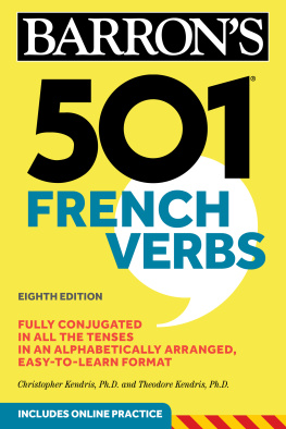 Christopher Kendris 501 French Verbs