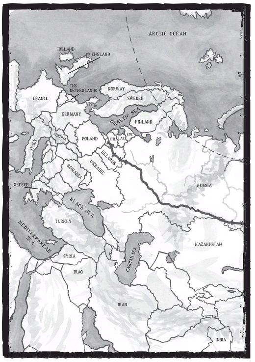 This map is intended to convey the great distance Lina and her family traveled - photo 3