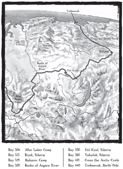 This map is intended to convey the great distance Lina and her family traveled - photo 6