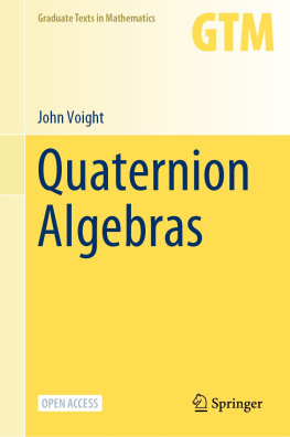 John Voight - Quaternion algebras