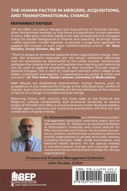 Muhammad Rafique - The Human Factor in Mergers, Acquisitions, and Transformational Change