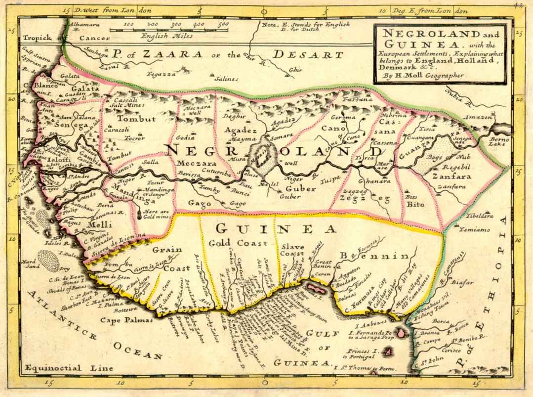 An 18 th century European map of West Africa Thither he sailed but on his - photo 3