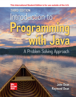 John Dean - Introduction to Programming with Java: A Problem Solving Approach