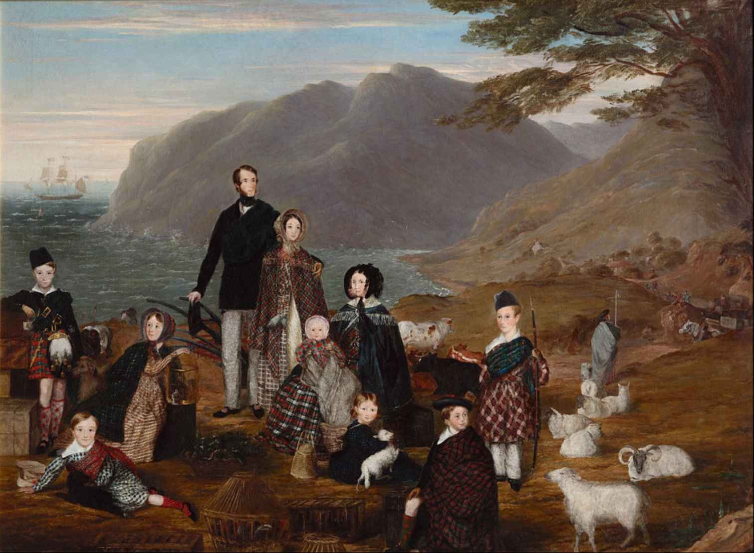 A mid-19 th century painting of a Scottish Highland family in New Zealand - photo 1