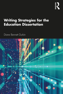 Diane Bennett Durkin - Writing Strategies for the Education Dissertation