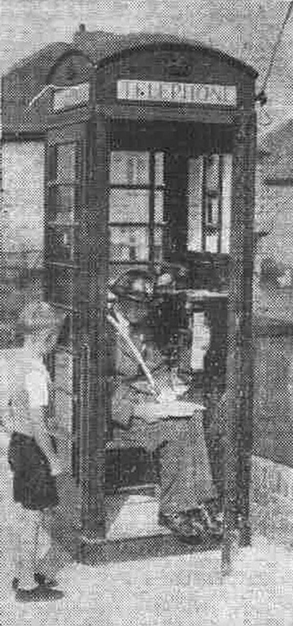 A Warden at his Post in a Telephone Box Observed by a Curious Onlooker - photo 5