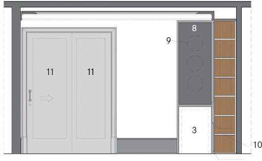 Elevation B Elevation C Elevation A Family room Lacquered cabinet - photo 16