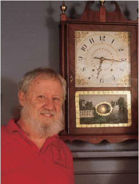 John with the original Eli Terry Pillar and Scroll Clock - photo 3