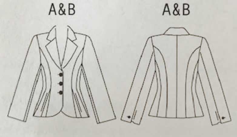 Line drawings on back of pattern envelope describing construction details - photo 7