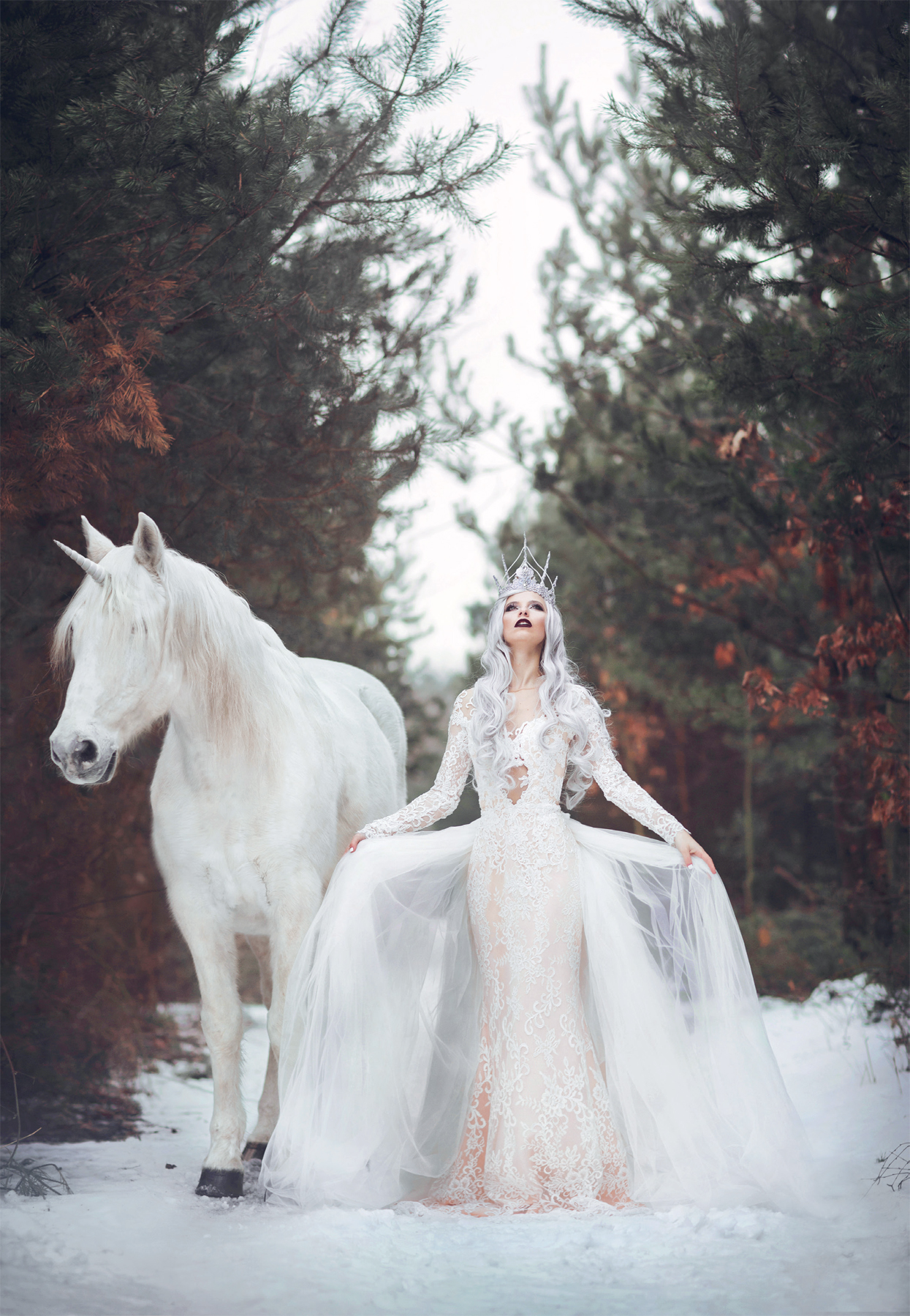 A modern-day lady and unicorn spotted by photographer Marketa Novak Novak - photo 1