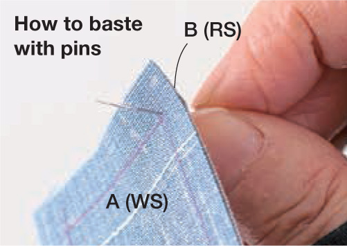 With right sides together and the markings aligned insert pin at the corner of - photo 15