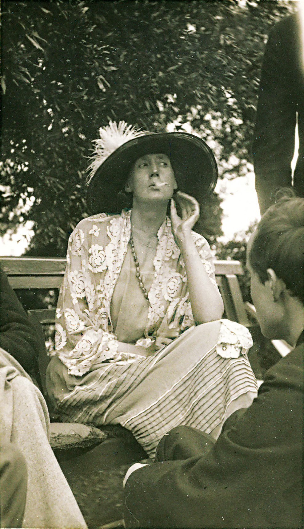 Virginia Woolf outdoors at Garsington smoking June 1923 Virginia Woolf - photo 3