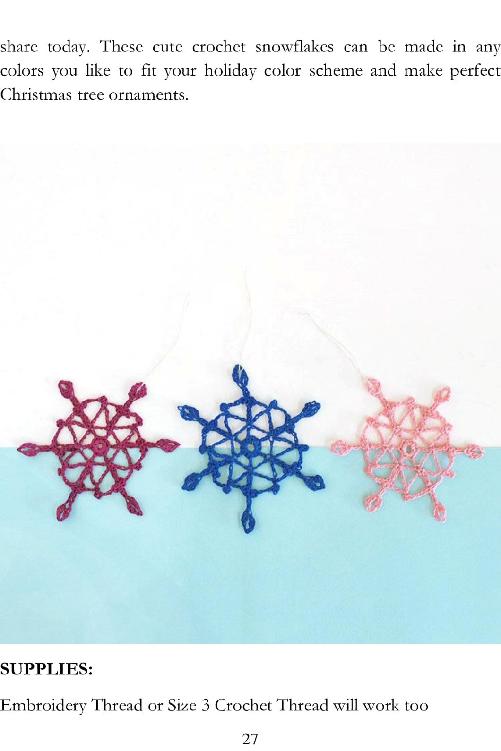 Pretty Snowflake Crochet Patterns Super Easy to Make and Super Addictive Crochet Snowflake Guide - photo 28