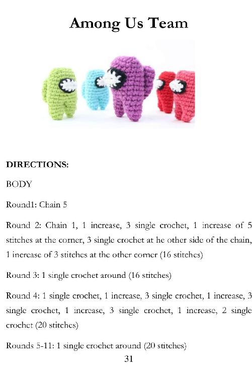 Among Us Amigurumi Crochet Cute Easy Among Us Crochet Patterns Youll Love Making Gift for Holiday - photo 32