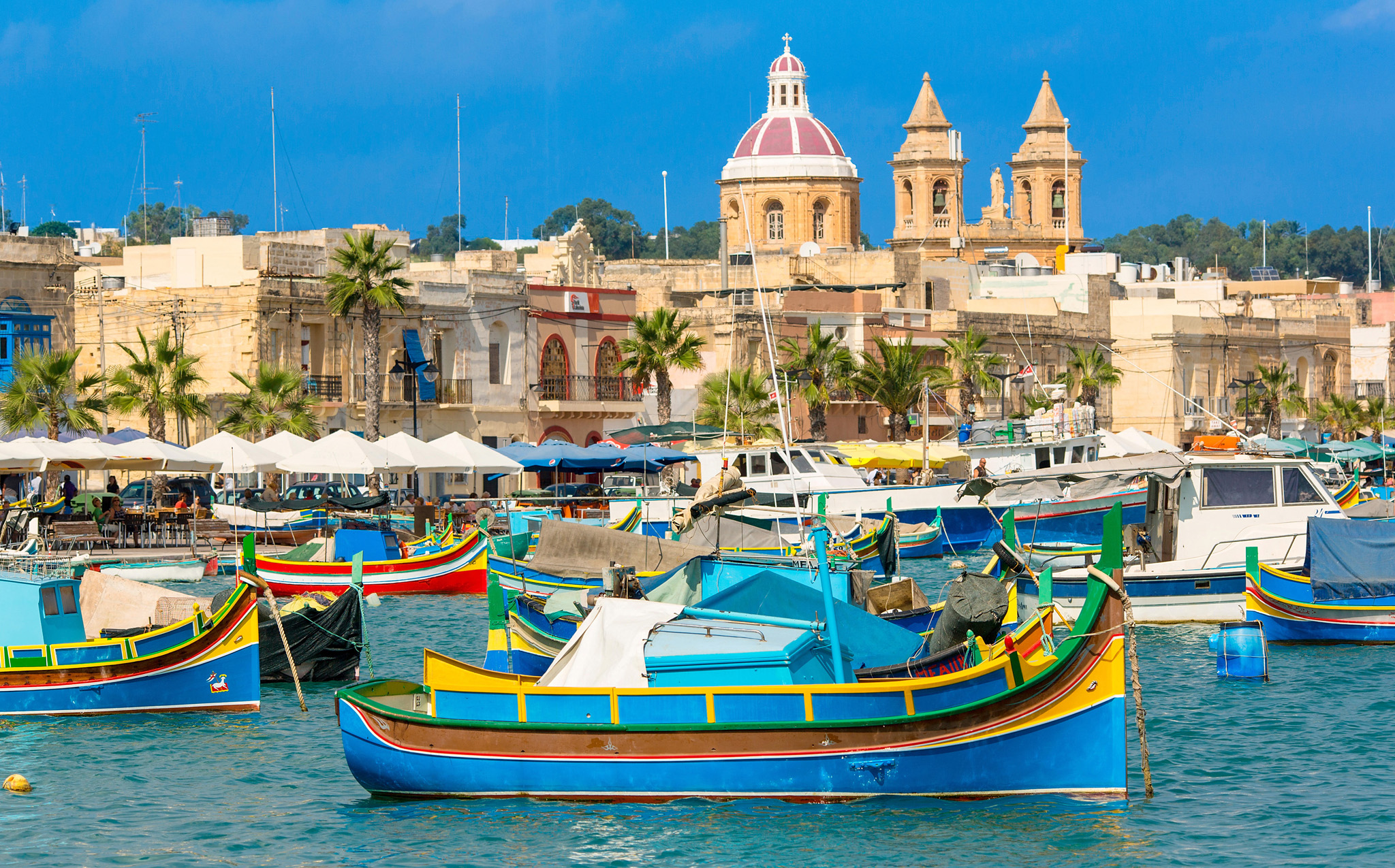 Colourful fishing boats in the pretty harbour at Marsaxlokk TOP 10 MALTA AND - photo 8