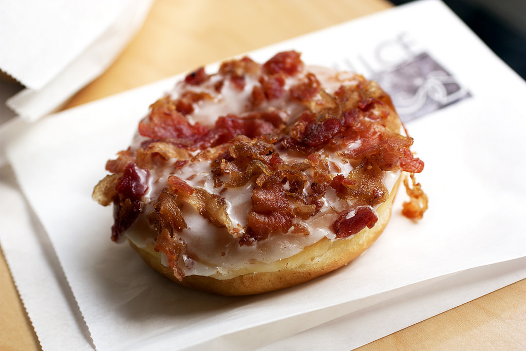 These are savory doughnuts made from bacon and eggs and can be served at - photo 8