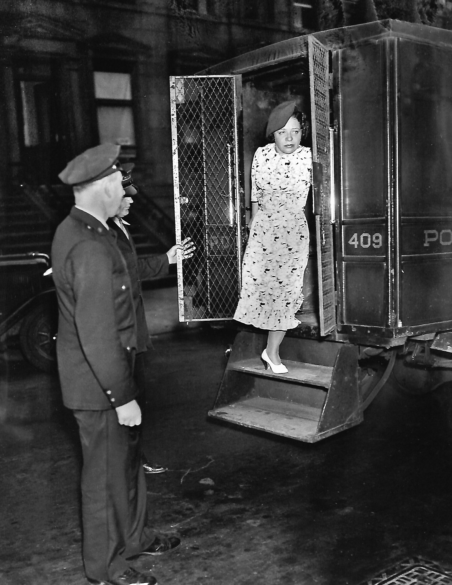 Polly Adler exiting a police patrol wagon after being raided 1 From Nobody to - photo 7