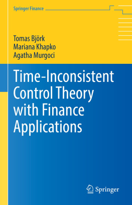 Tomas Björk - Time-Inconsistent Control Theory with Finance Applications