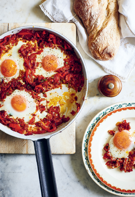 Nduja baked eggs with red peppers and onions Serves 24 3 red bell peppers - photo 8